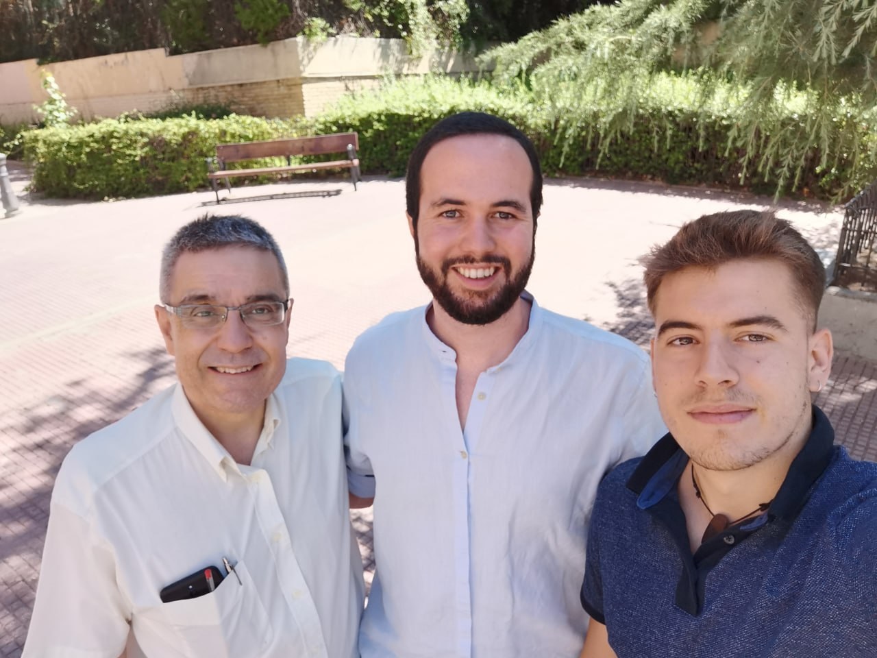 Me with Prof. Pedro J. Zufiria and Carlos at the Cátedra Cabify-UPM