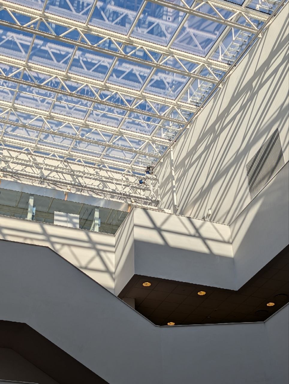 The Kista office atrium with its glass skylight
