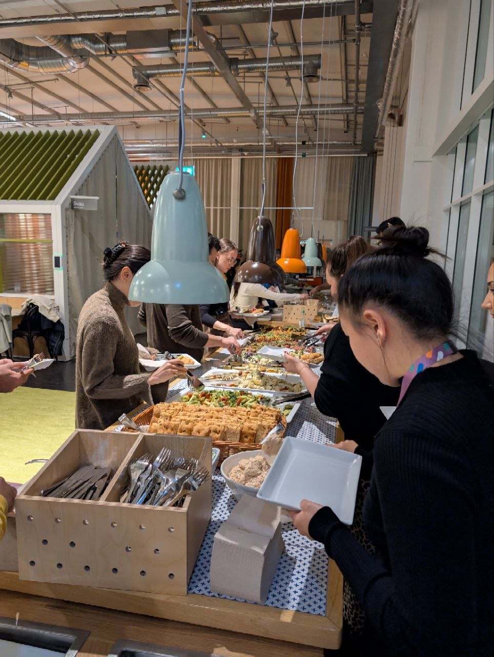 Buffet at an office event