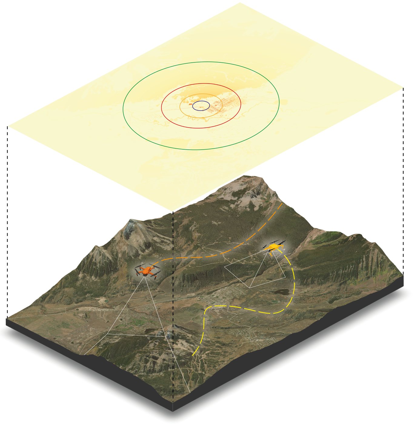 Probability map of a lost person's location