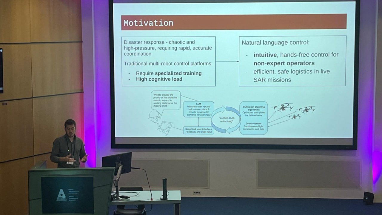 Alejandro presenting the paper at IEEE SSRR 2025 in Galway