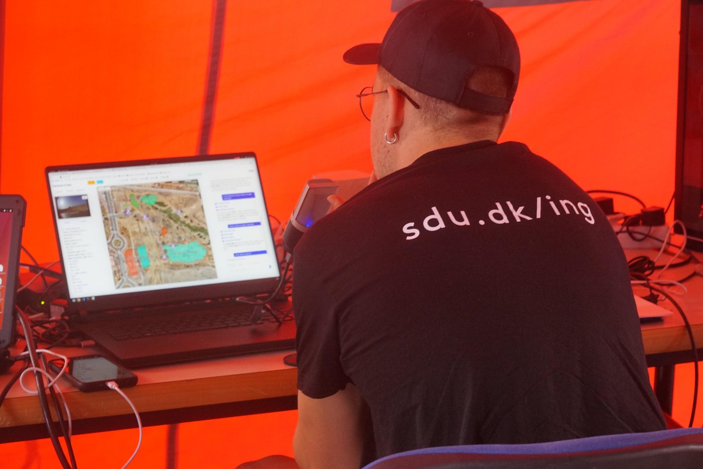Web interface monitoring the UGV's movements in real time