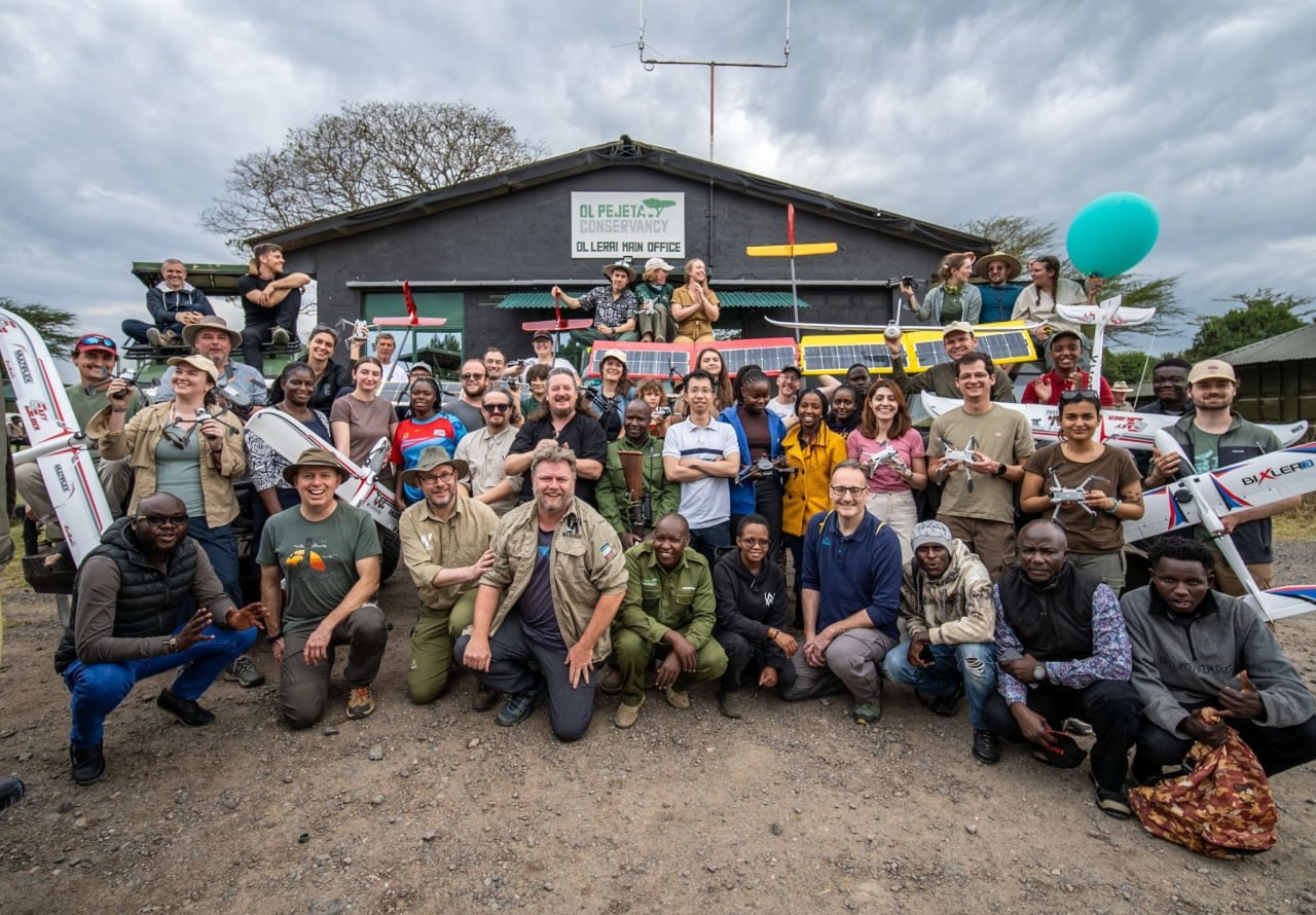 Full WildDrone consortium at Ol Pejeta Conservancy main office