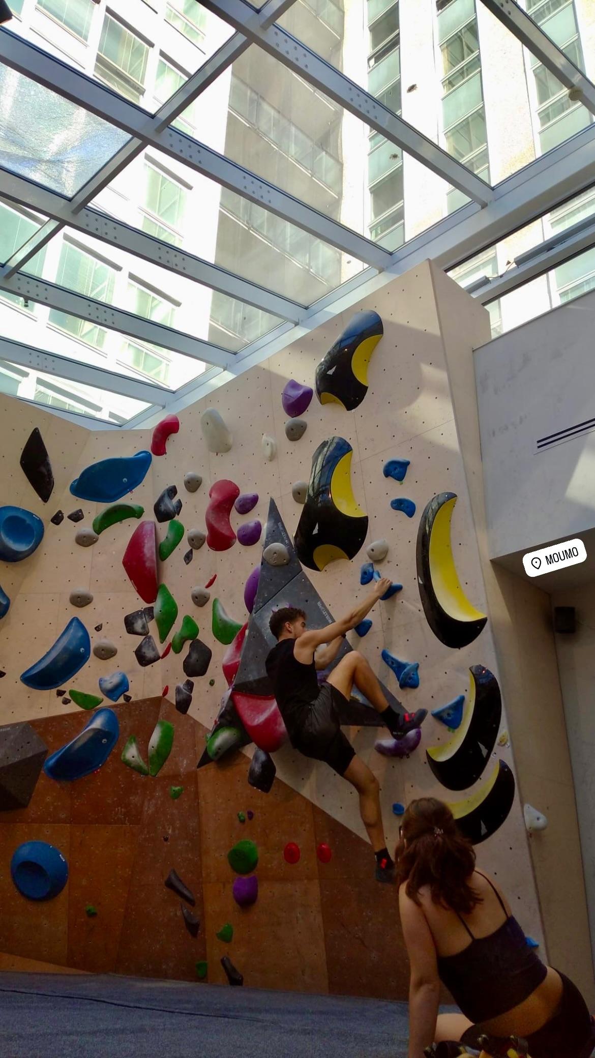 Alejandro climbing